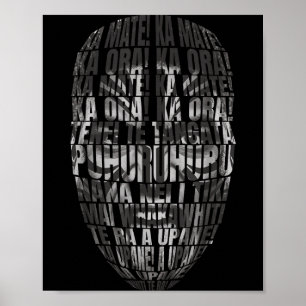 Poster Neozelandês haka canto haka dança nova zelândia
