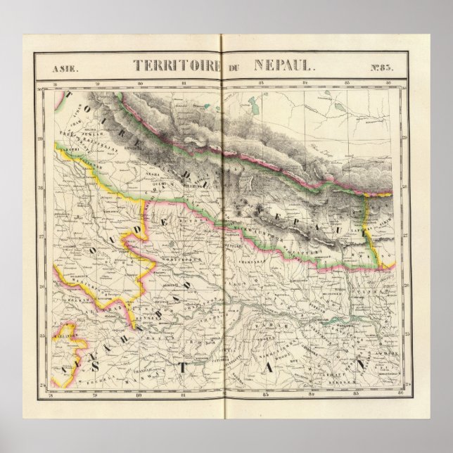 Pôster Nepal, Ásia 83 (Frente)