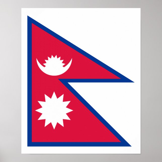 Pôster Nepal - Bandeira do Nepal (Frente)