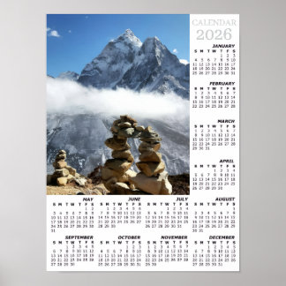 Poster Nepal Calendar 2026, Ama Dablan, Sagarmatha