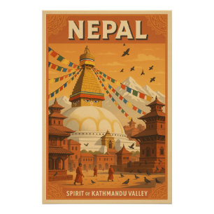 Pôster Nepal - Espírito do Vale de Catmandu