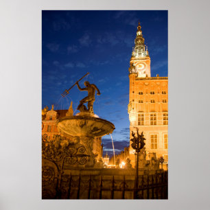 Poster Neptune Statue In Fountain