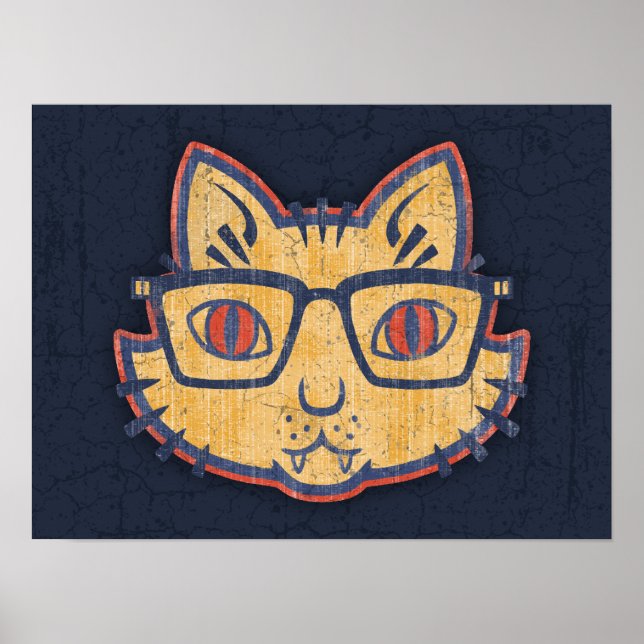 Poster Nerd de gatos (Frente)