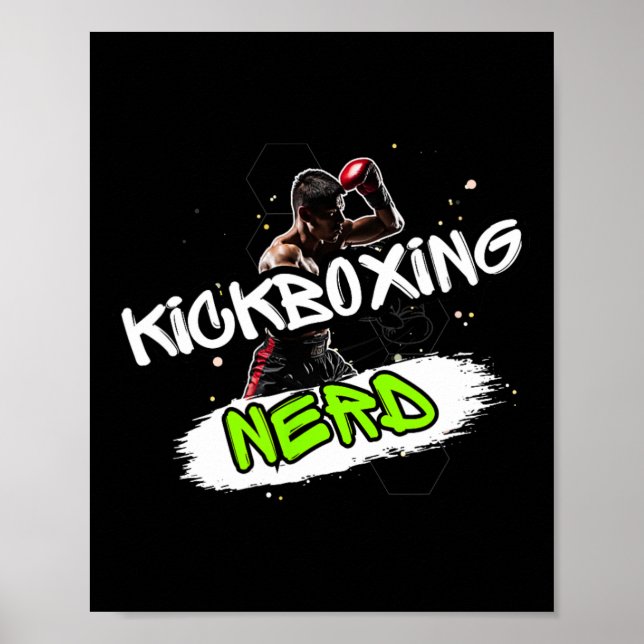 Poster Nerd de Kickboxing  (Frente)