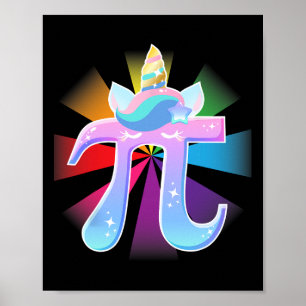 Poster Nerd De Matemática Do Unicorn Pi Day T Shirt Ofere