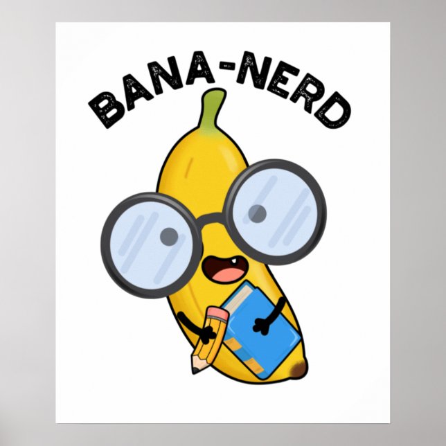 Poster Nerd Engraçado de Bana-nerd (Frente)