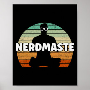 Poster Nerdmaste Nerd Geek Yoga Gamer Divertido Fofo Hips