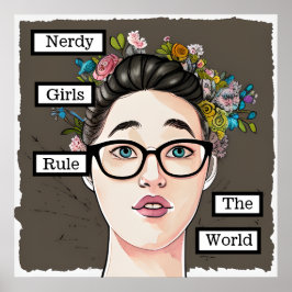 Poster Nerdy Girls governa o mundo