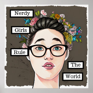 Poster Nerdy Girls governa o mundo