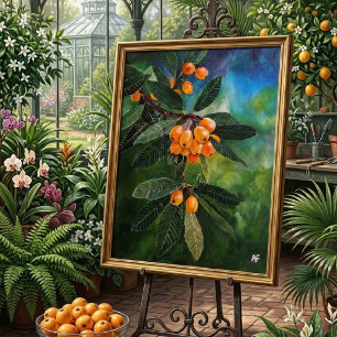 Poster Nêsperas em pintura de primavera de abril por Alfr