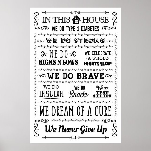 Poster Nesta Assembleia Nunca Desistimos, Diabetes Tipo 1 (Frente)