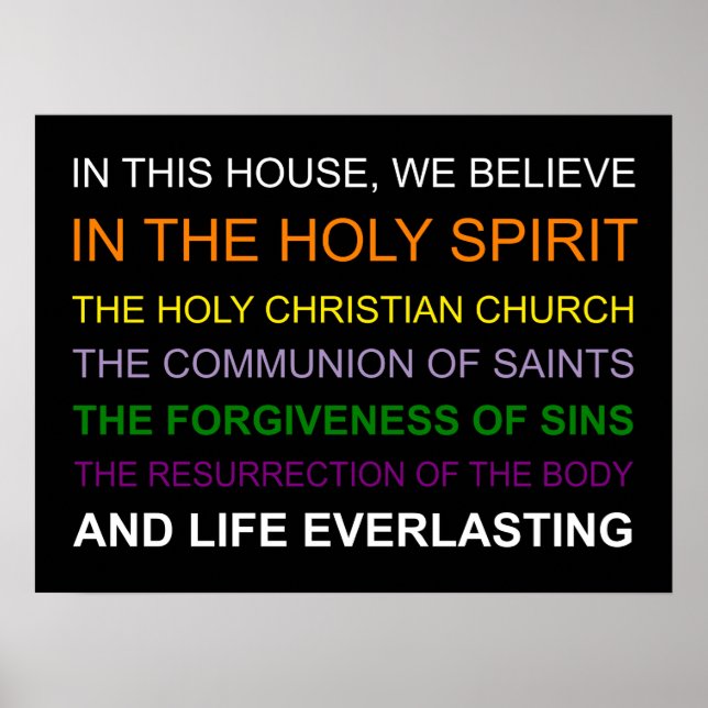 Poster Nesta casa, acreditamos (Frente)