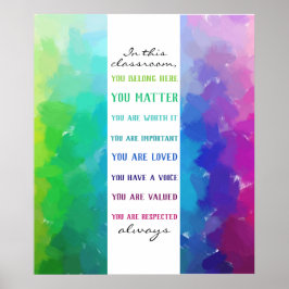 Poster Nesta Sala De Aula, O Arco-Íris