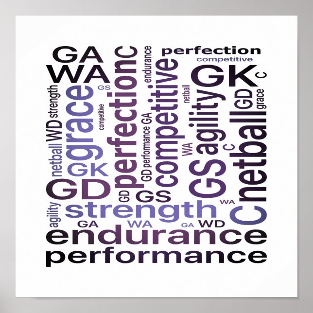 Pôster Netball de Arte Motivada (Frente)