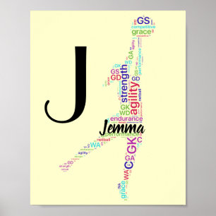 Poster Netball inspirador conhecido personalizado