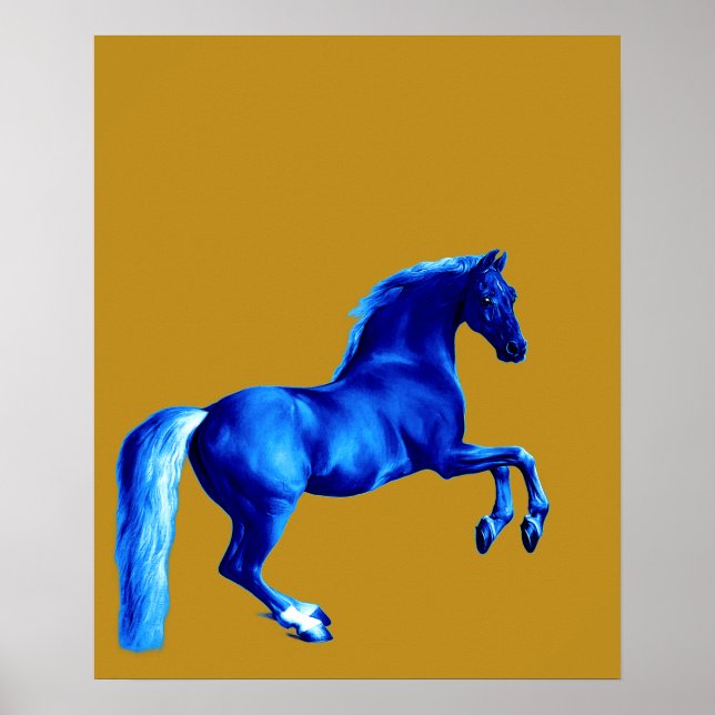 Poster neto do Godolphin Arabian... Cavalo Azul (Frente)