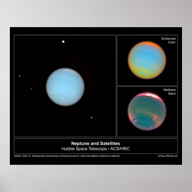 Poster Netuno&amp;Satélites-2004-22a (Frente)