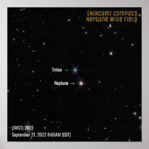 Poster Netuno NIRCam Wide James Webb Telescope JWST