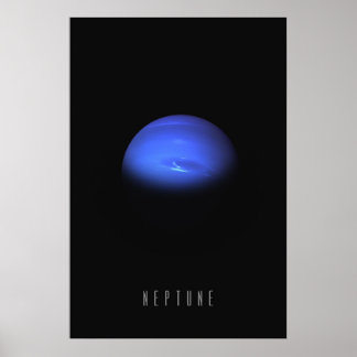 Poster Netuno - O Gigante Azul Vento do Solar Exterior