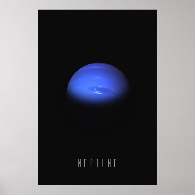 Poster Netuno - O Gigante Azul Vento do Solar Exterior (Frente)