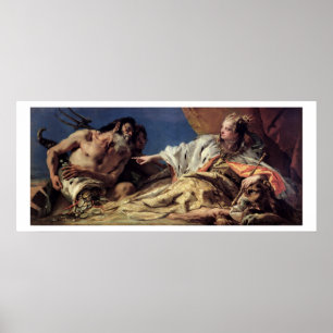 Poster Netuno que oferece presentes a Veneza (fresco do t