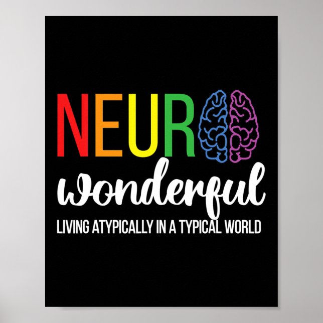 Poster Neuro Maravilhosa Neurodiversity Autism Neurodiver (Frente)