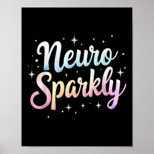 Poster Neurodivergente Adhd & Asd Perspicaz Espelhante