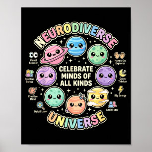 Poster Neurodiversidade celebra mentes de todos os tipos