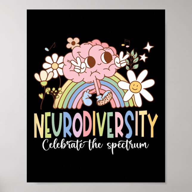 Poster Neurodiversidade Celebra O Cérebro Do Espetro (Frente)