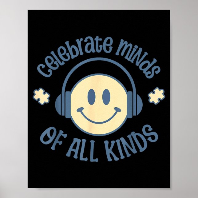 Poster Neurodiversidade Celebre Mentes de Todos os Tipos  (Frente)