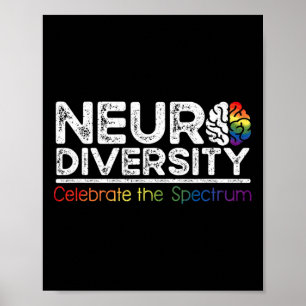 Poster Neurodiversidade Celebre Saúde Mental Adhd Autismo