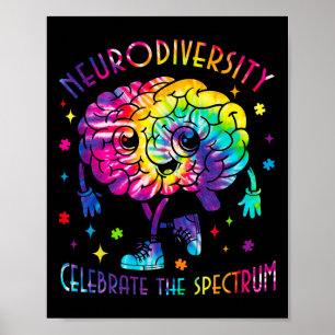 Poster Neurodiversidade Cérebro Autismo Sensibilização e