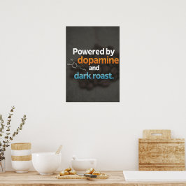 Poster Neurodiversidade Energizada por Dopamina e Café T