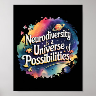 Poster Neurodiversidade Universo de Possibilidades Leilão