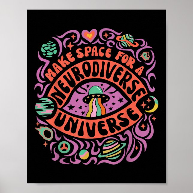Poster Neurodiversificada Neurodiversidade Unificada Adhd (Frente)