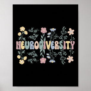 Poster Neurodiversity Flowers Autism Neurodivergente 1