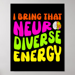 Poster Neurodiversity Shirt Autism Adhd Asd Neurodiversos