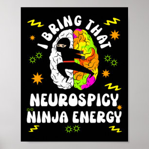 Poster Neurodiversos Neurospicy Ninja Energy Autism Spect