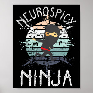 Poster Neurospicy Ninja Autismo Sensibilização Neurodiver