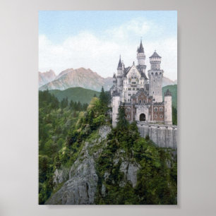 Poster Neuschwanstein Castle Lithograph