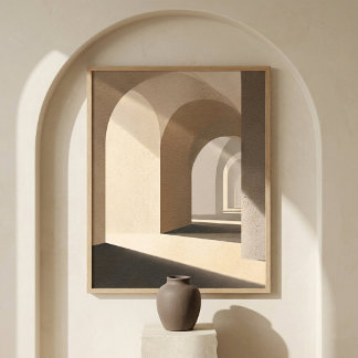 Poster Neutral Arch Wall Art for Living Room Decor