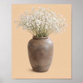 Poster Neutral Farmhouse Art Baby’s Breath Frame Ready