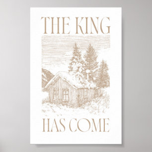 Poster Neutro O Rei Chegou Cabana Natal