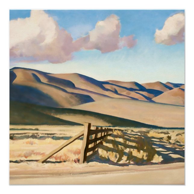 Pôster "Nevada Colinas" por Maynard Dixon (Frente)
