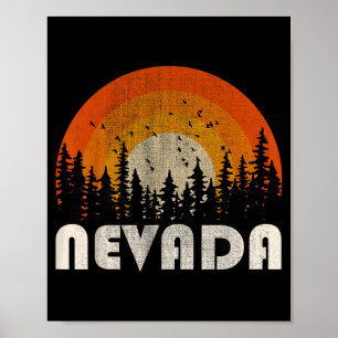 Poster Nevada - natureza engraçada vintage caminhada 60s