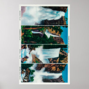 Poster Nevada, Yosemite, Vernal, e quedas nupciais do vé