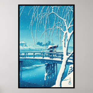 Poster Neve atrasada ao longo da arte do inverno do
