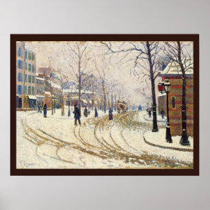 Pôster Neve, Bulevar de Clichy, Paris por Paul Signac
