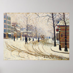 Pôster Neve, Bulevar de Clichy, Paris por Paul Signac