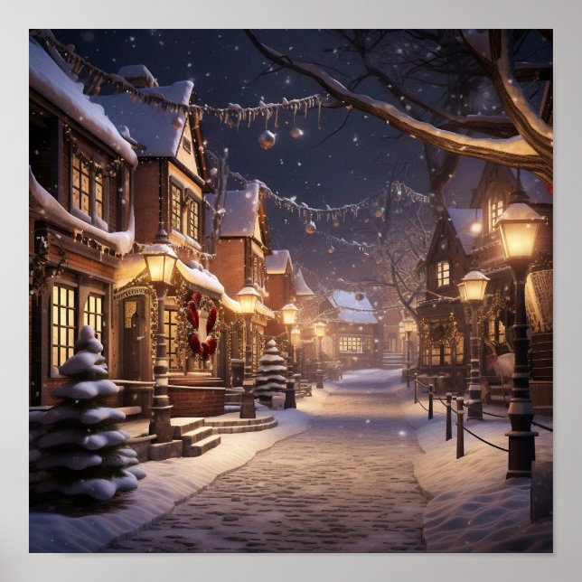 Poster Neve Coberta Por Bastante Cidade (Frente)